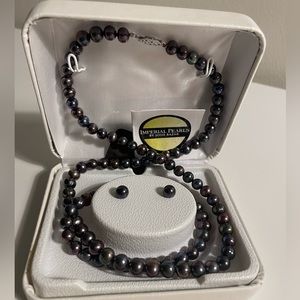 Imperial Pearls by Josh Bazar set of necklaces and earrings